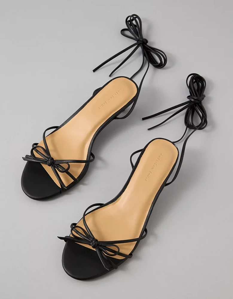 AE Bow Lace-Up Kitten Heels