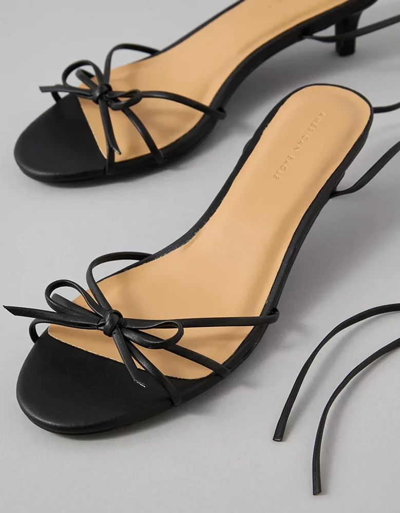 AE Bow Lace-Up Kitten Heels