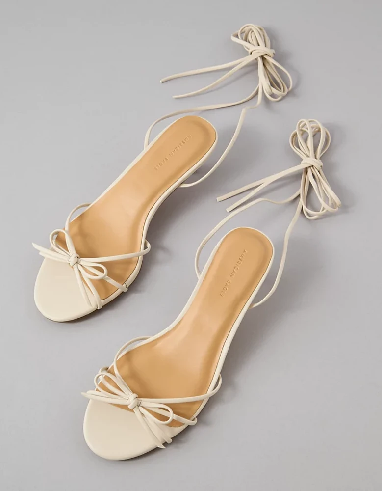 AE Bow Lace-Up Kitten Heels