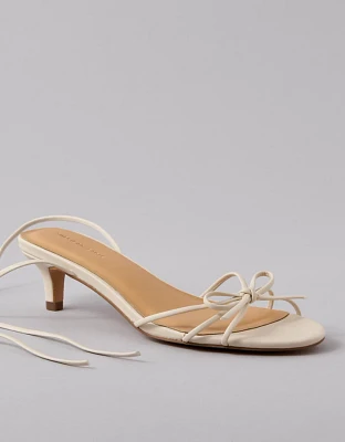 AE Bow Lace-Up Kitten Heels