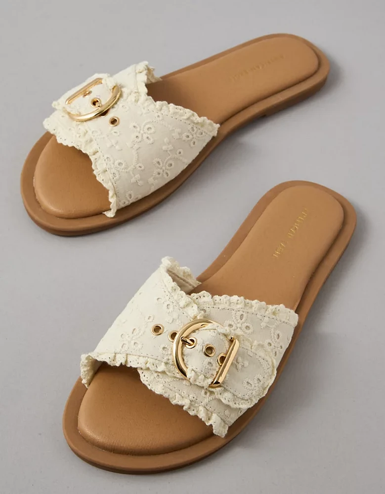 Sandale mule avec boucle à œillets AE