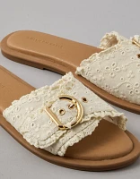 Sandale mule avec boucle à œillets AE