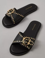 Sandale mule avec boucle cloutée AE