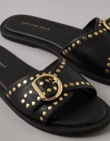 Sandale mule avec boucle cloutée AE