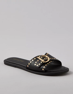 Sandale mule avec boucle cloutée AE