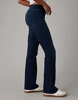 Jean à jambe semi-évasée taille haute enfiler Luxe AE