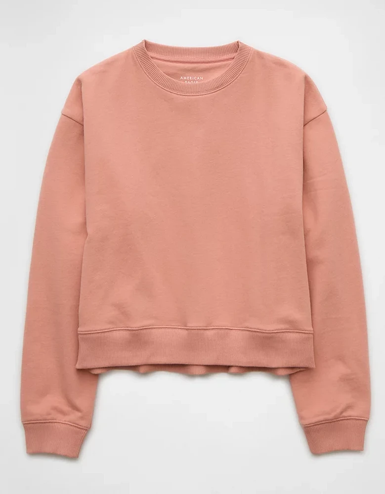 AE Cropped Crew Neck Pullover Sweatshirt