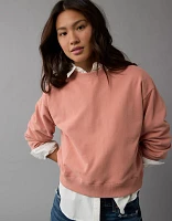 AE Cropped Crew Neck Pullover Sweatshirt