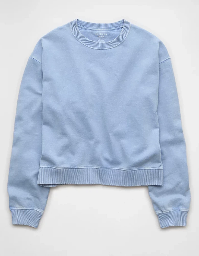 AE Cropped Crew Neck Pullover Sweatshirt