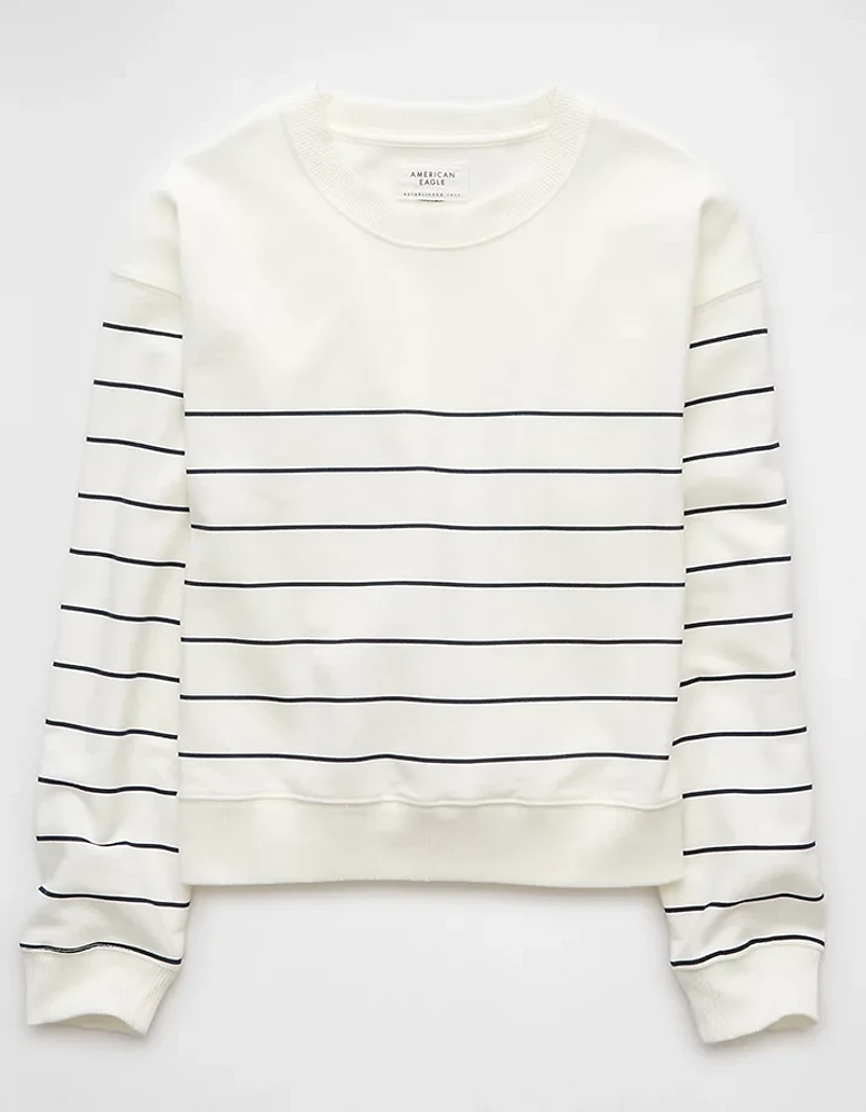 AE Relaxed Fit Striped Sweatshirt