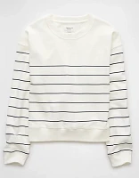 AE Relaxed Fit Striped Sweatshirt