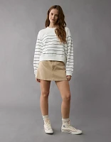 AE Relaxed Fit Striped Sweatshirt