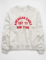 AE Logo Graphic Relaxed Crew Neck Sweatshirt