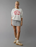 AE Logo Graphic Relaxed Crew Neck Sweatshirt