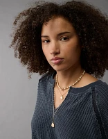 AE Big Hug Notch Neck Waffle Sweatshirt