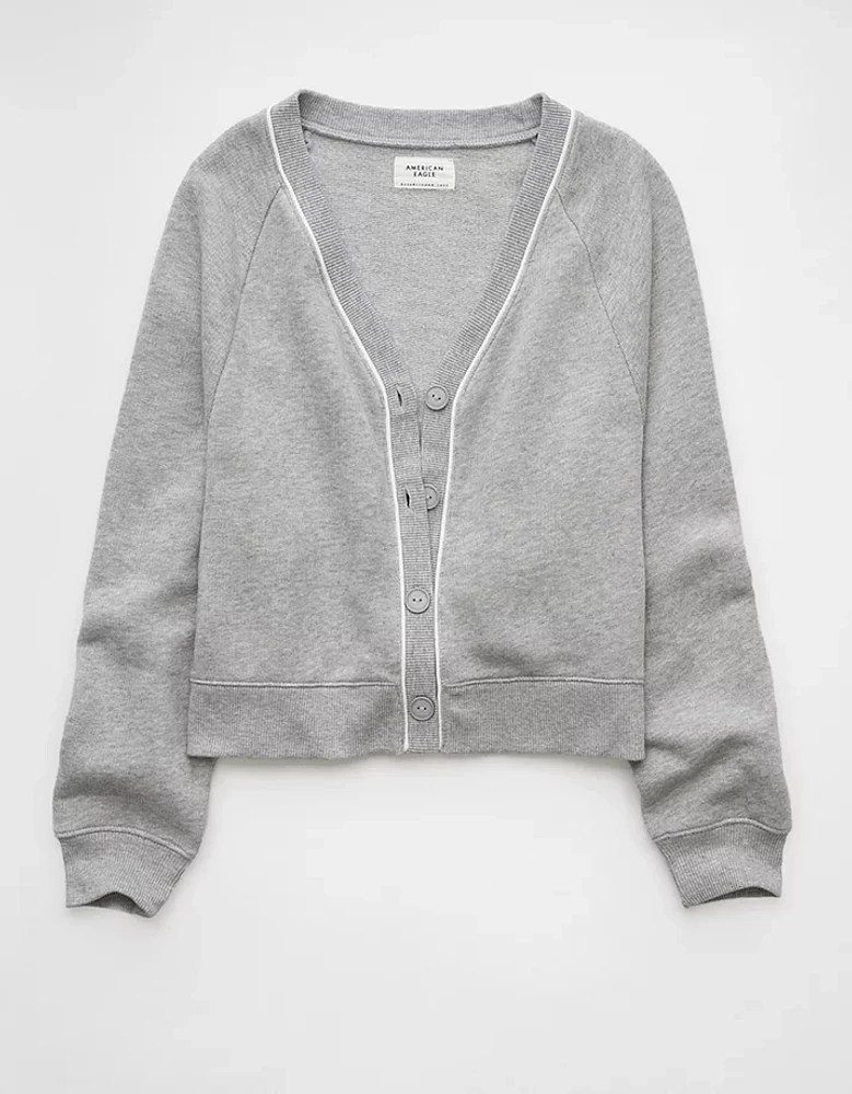 AE Relaxed Fit Fleece Cardigan