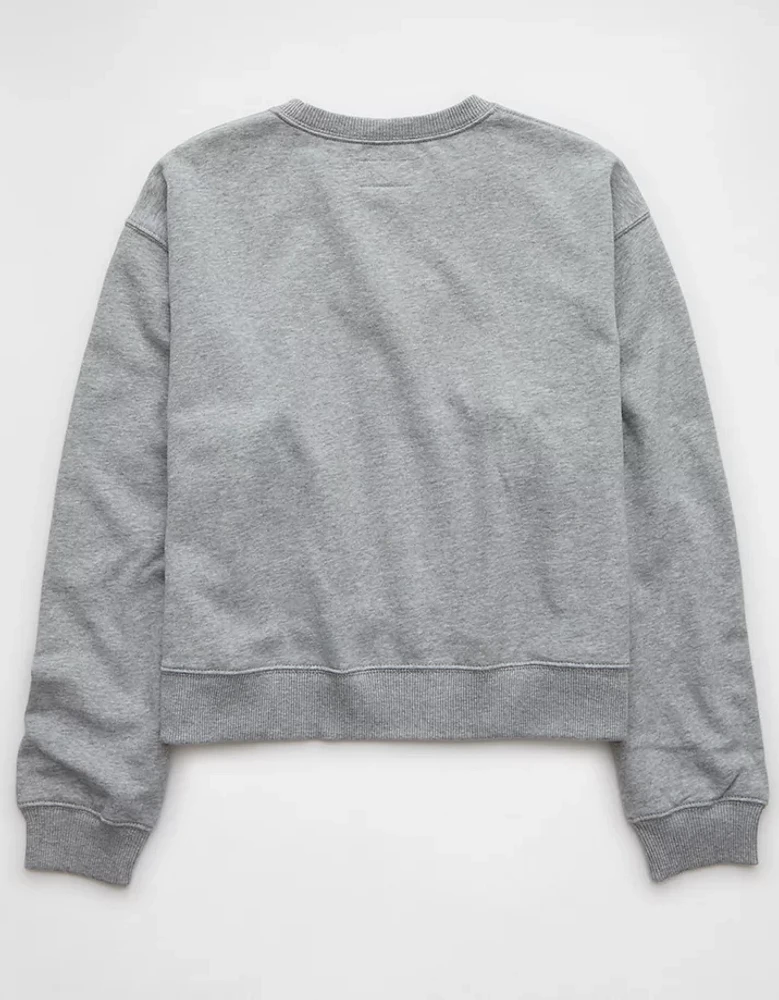 AE Embellished Cropped Crew Neck Sweatshirt