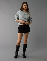 AE Embellished Cropped Crew Neck Sweatshirt