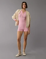 AE Long-Sleeve Lettuce Edge Lounge Romper