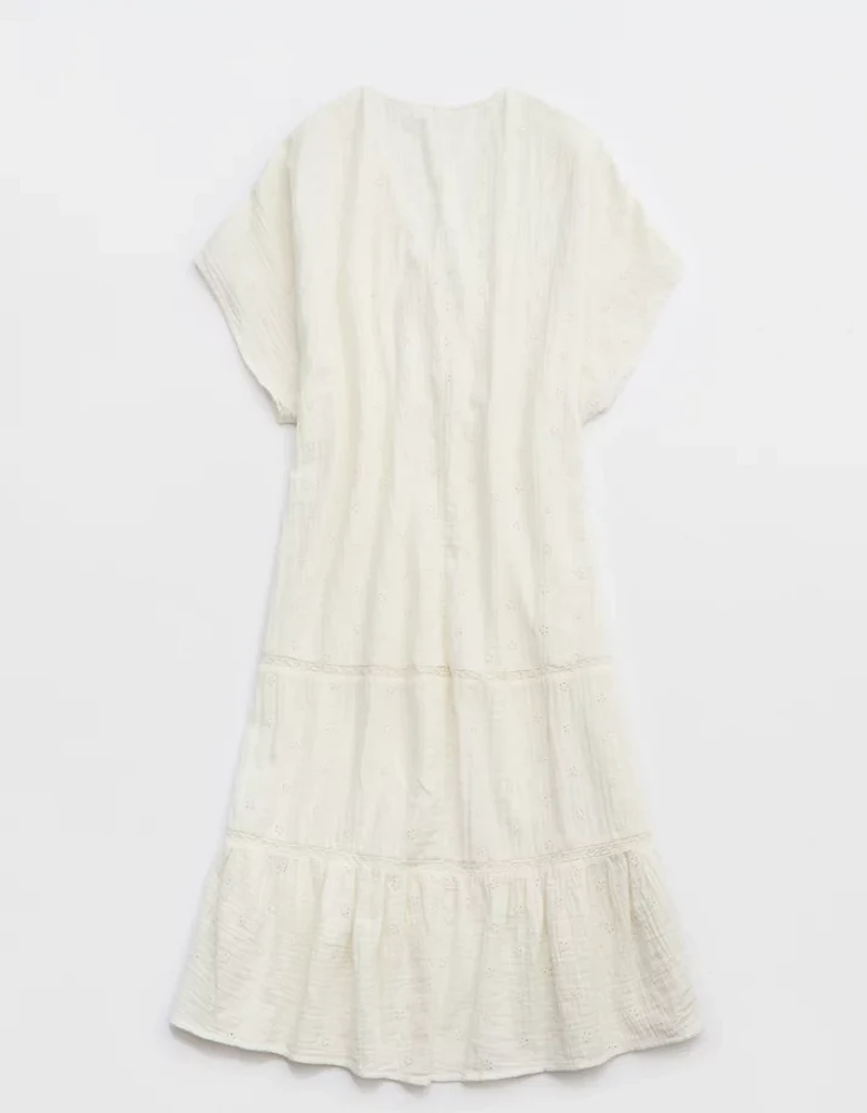 Aerie Tiered Ruffle Maxi Cape