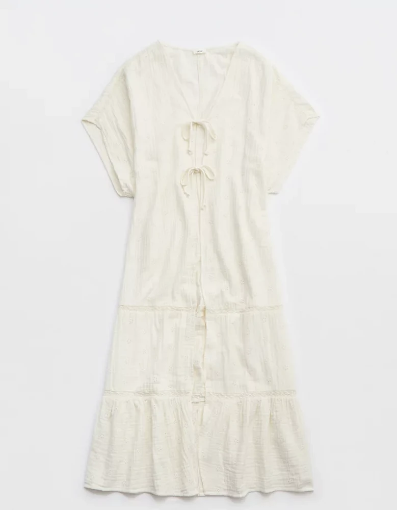 Aerie Tiered Ruffle Maxi Cape