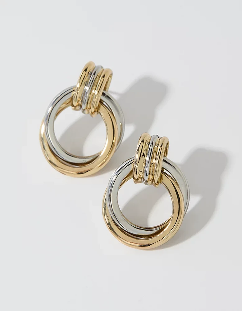 Aerie Double Circle Hoop Earrings