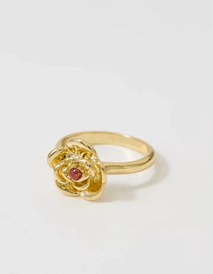 Aerie Rosette And Stone Ring