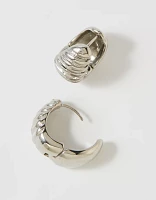 Aerie Half Dome Hoop Earrings