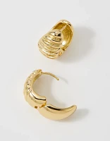 Aerie Half Dome Hoop Earrings