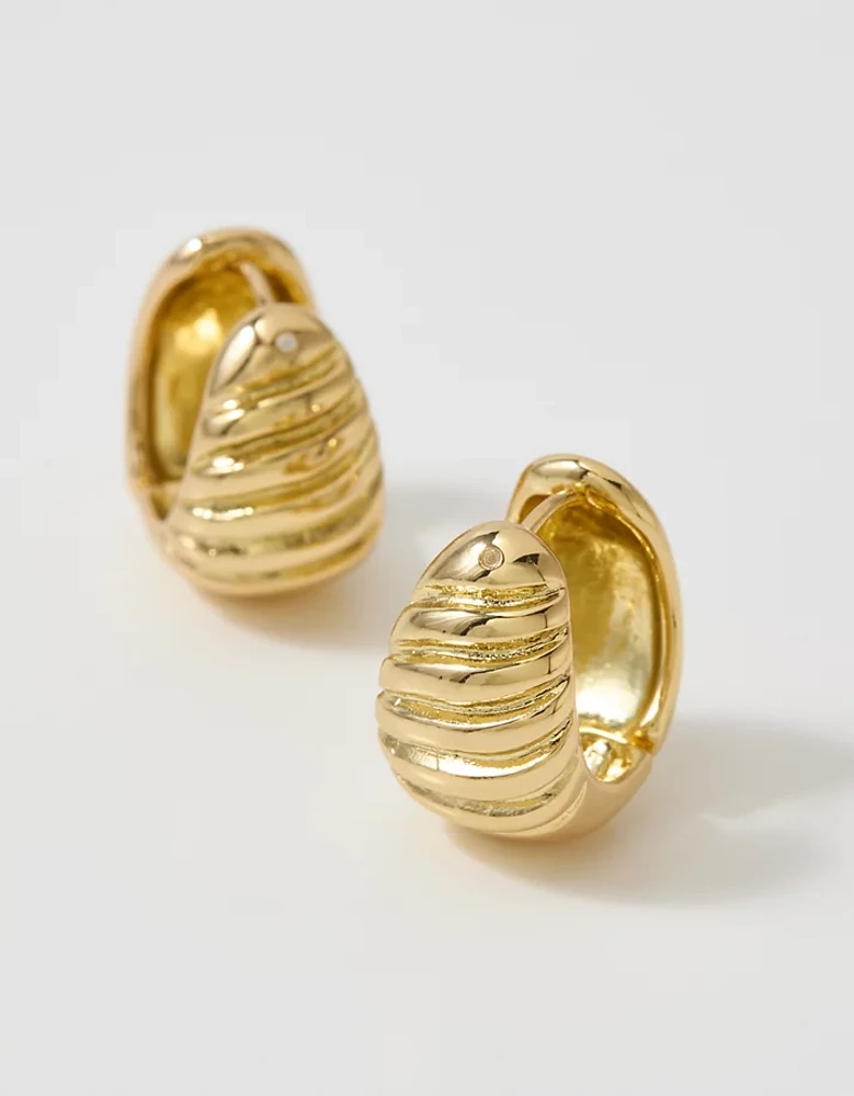 Aerie Half Dome Hoop Earrings