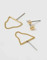 Aerie Bar And Chain Earring 2-Pack