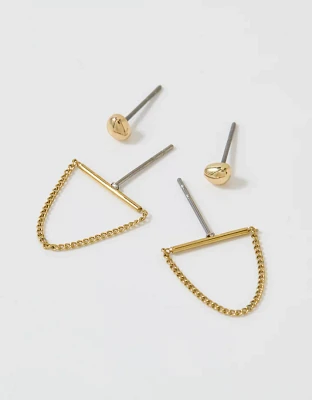 Aerie Bar And Chain Earring 2-Pack