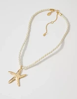 Aerie Cotton Rope And Charm Necklace
