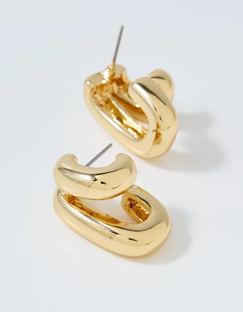Aerie Double U Hoop Earrings