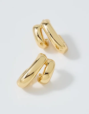 Aerie Double U Hoop Earrings