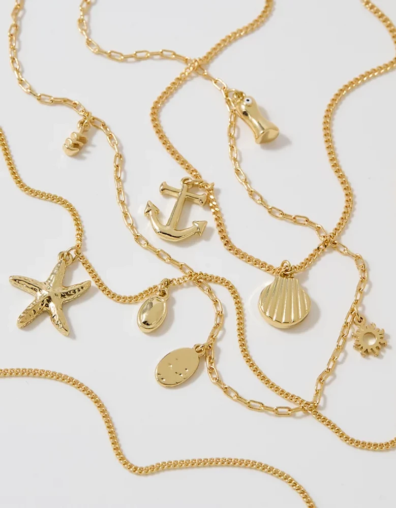 Aerie Ocean Charm Layered Necklace