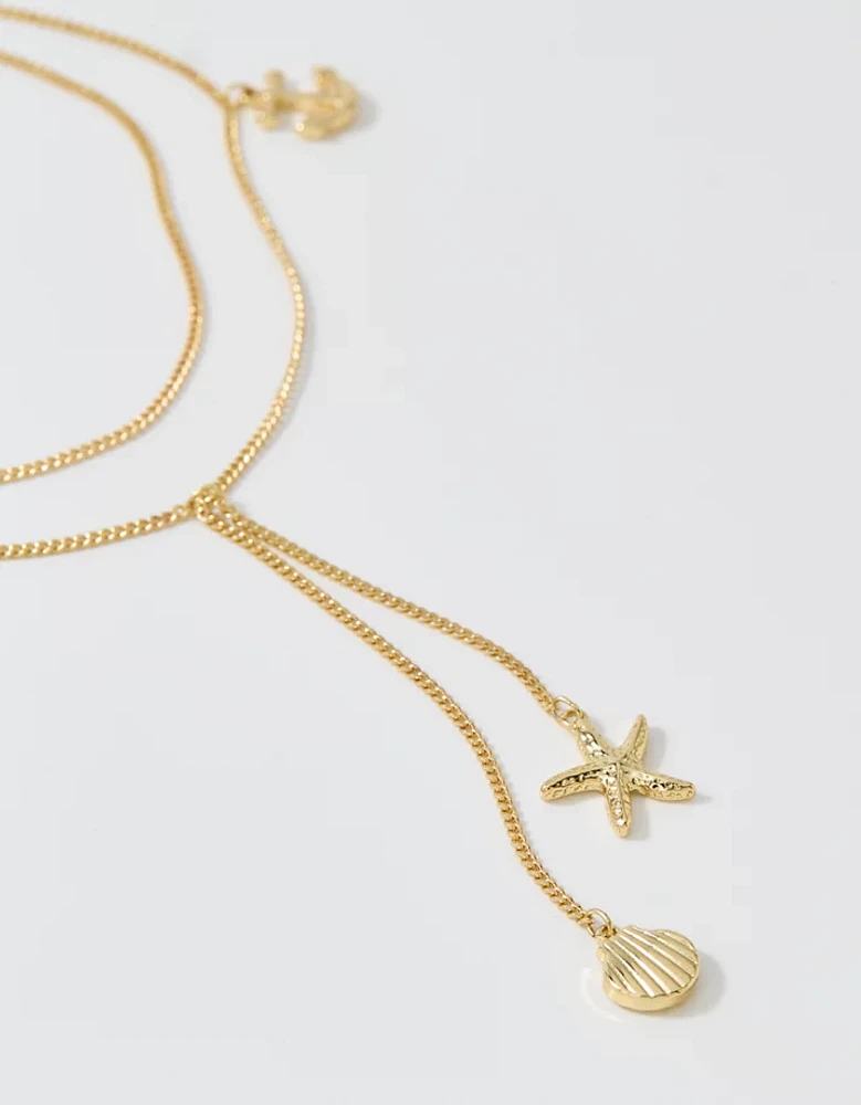 Aerie Ocean Charm Layered Belly Chain
