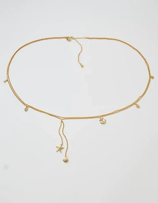Aerie Ocean Charm Layered Belly Chain