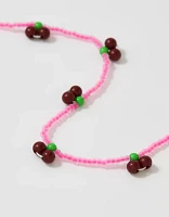 Aerie Cherry Beaded Necklace