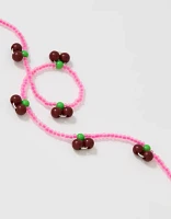 Aerie Cherry Beaded Anklet