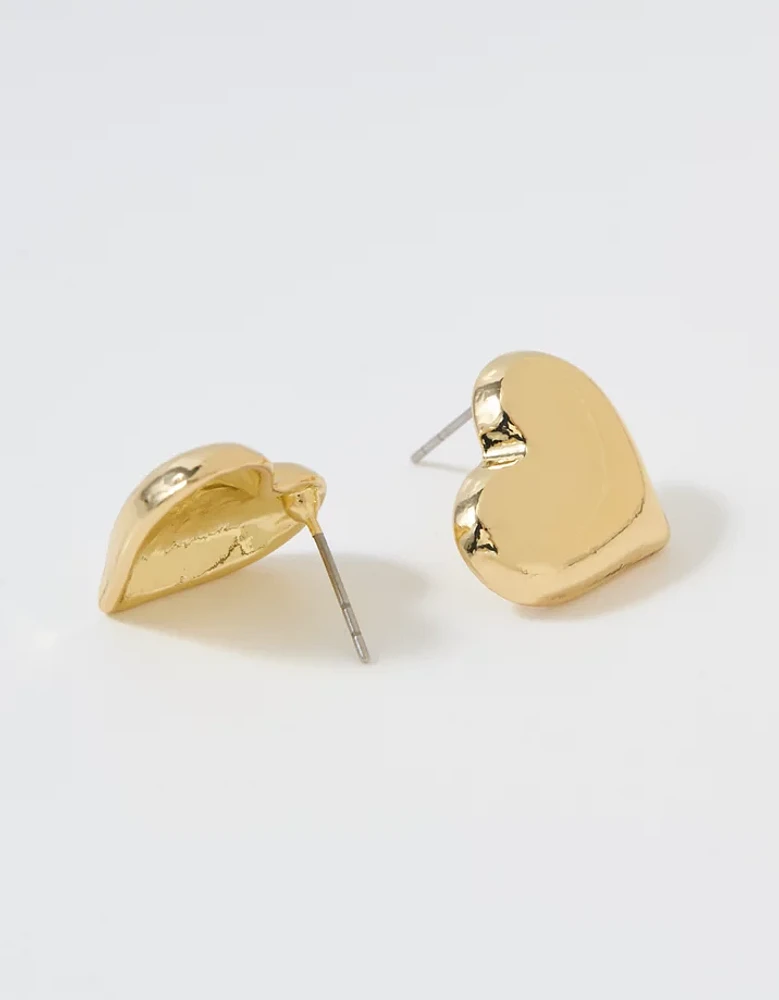 Aerie Bubble Heart Stud Earrings