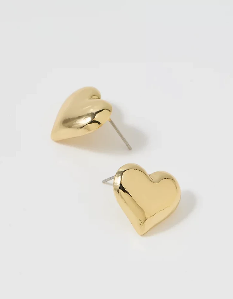 Aerie Bubble Heart Stud Earrings