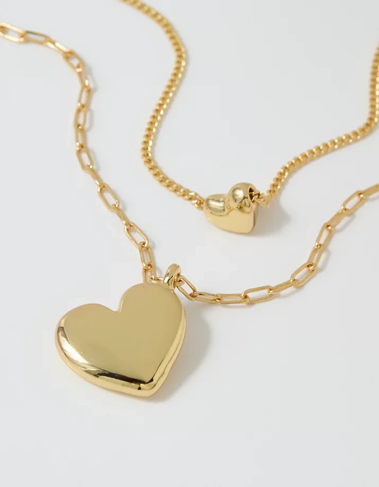 Aerie Bubble Heart Necklace