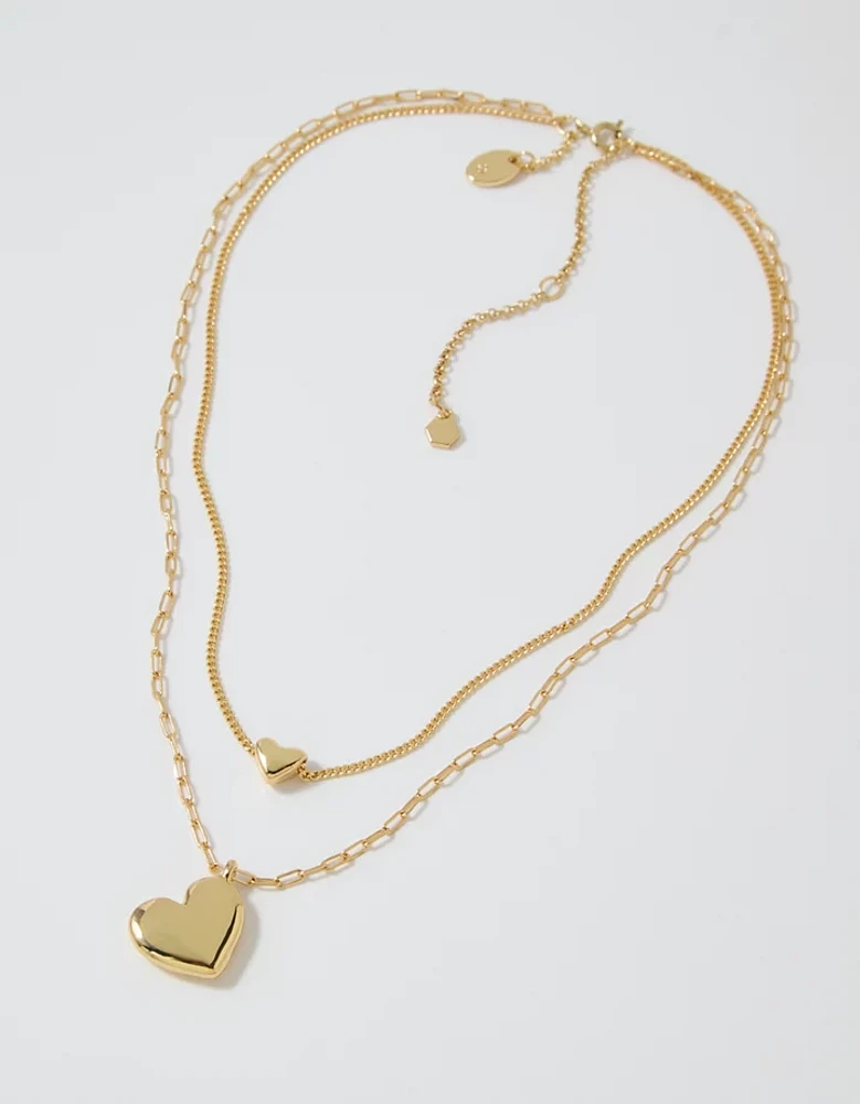 Aerie Bubble Heart Necklace