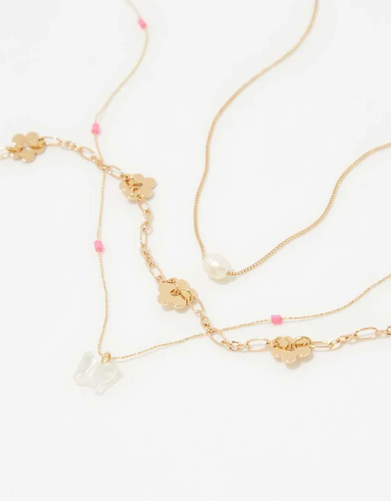 Aerie Iridescent Butterfly Necklace Pack