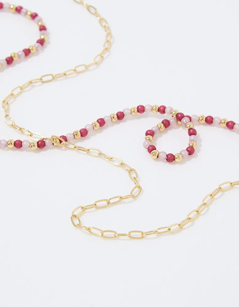 Aerie Iridescent Bead Necklace Pack