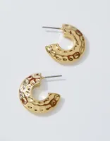 Aerie Hammered Texture Hoop Earrings