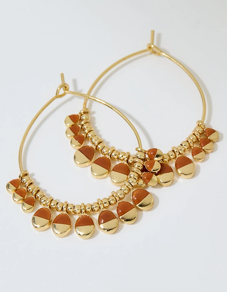 Aerie Resin Charm Hoop Earrings