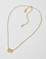 Aerie Mixed Metal Circle Necklace