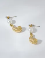 Aerie Double Pearl Dangle Earrings